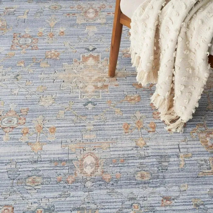 Elegant Heirlooms ELH02 Blue/Ivory Area Rug