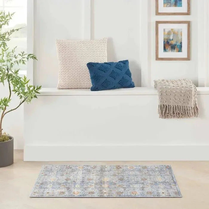 Elegant Heirlooms ELH02 Blue/Ivory Area Rug