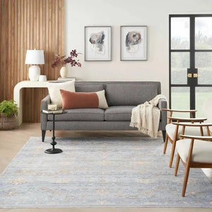 Elegant Heirlooms ELH02 Blue/Ivory Area Rug