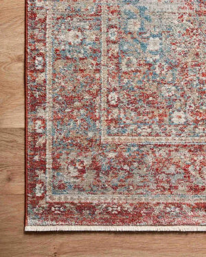 Elise ELI-04 Sky/Red Rug