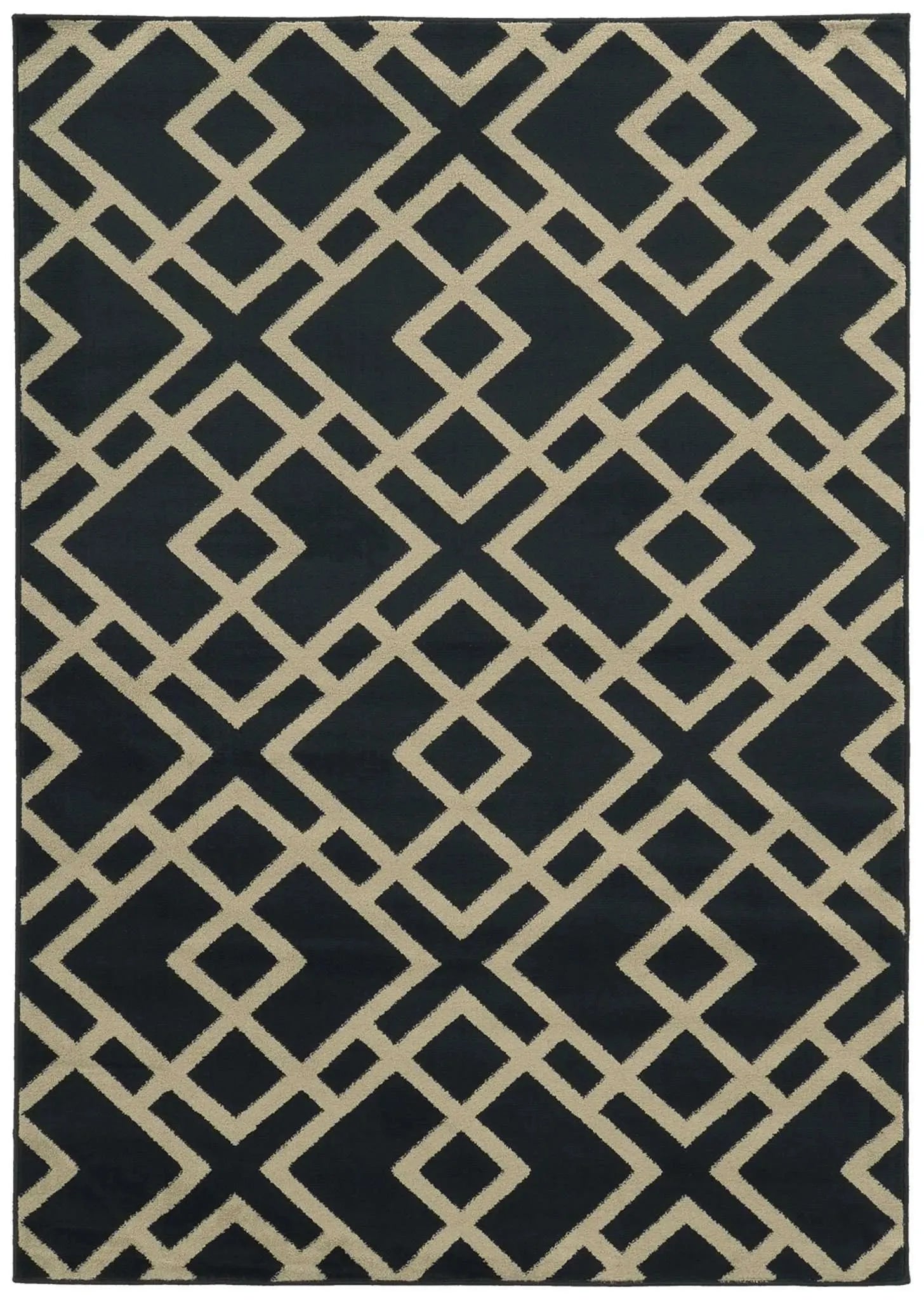 Ella 3685H Navy / Beige Rug