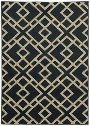 Ella 3685H Navy / Beige Rug