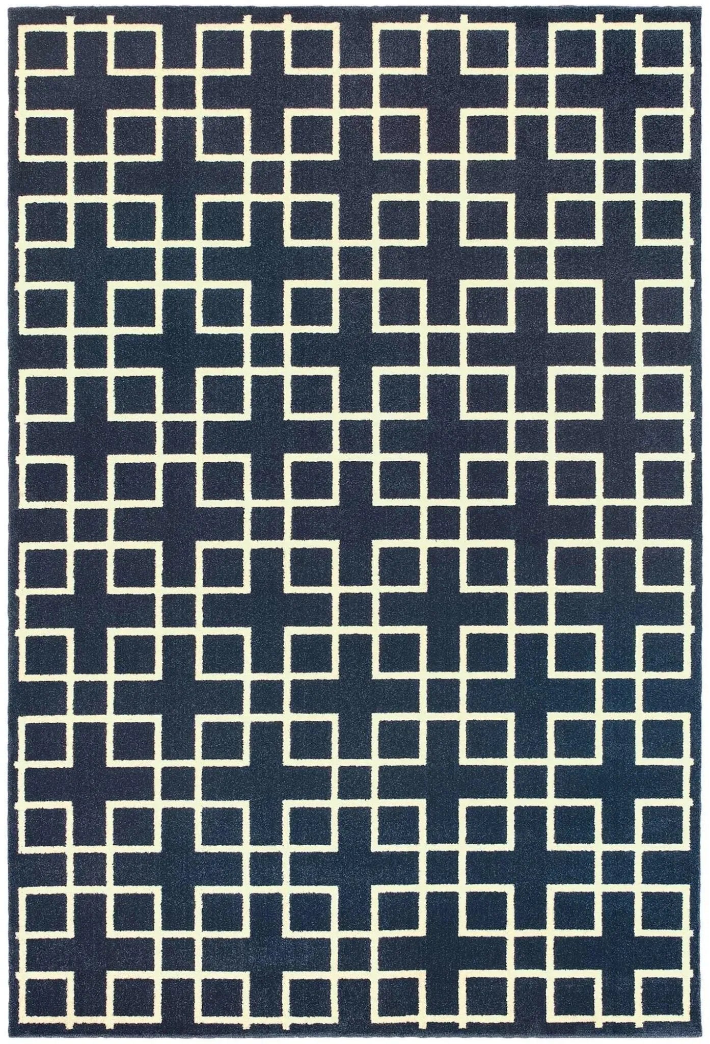 Ellerson 6140B Navy Ivory Rug