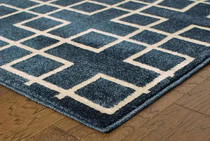 Ellerson 6140B Navy Ivory Rug