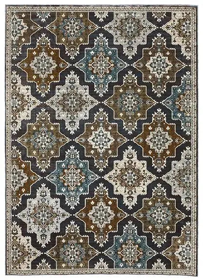 Ellington ELL07 Rust/Blue Rug