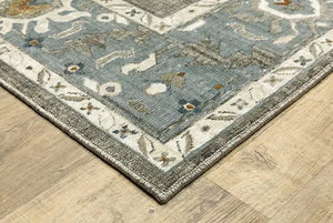 Ellington ELL09 Grey/Blue Rug