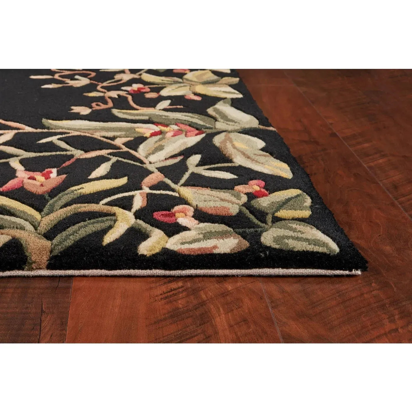 Emerald 9001 Tropical Border Black Rug