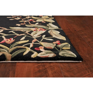 Emerald 9001 Tropical Border Black Rug