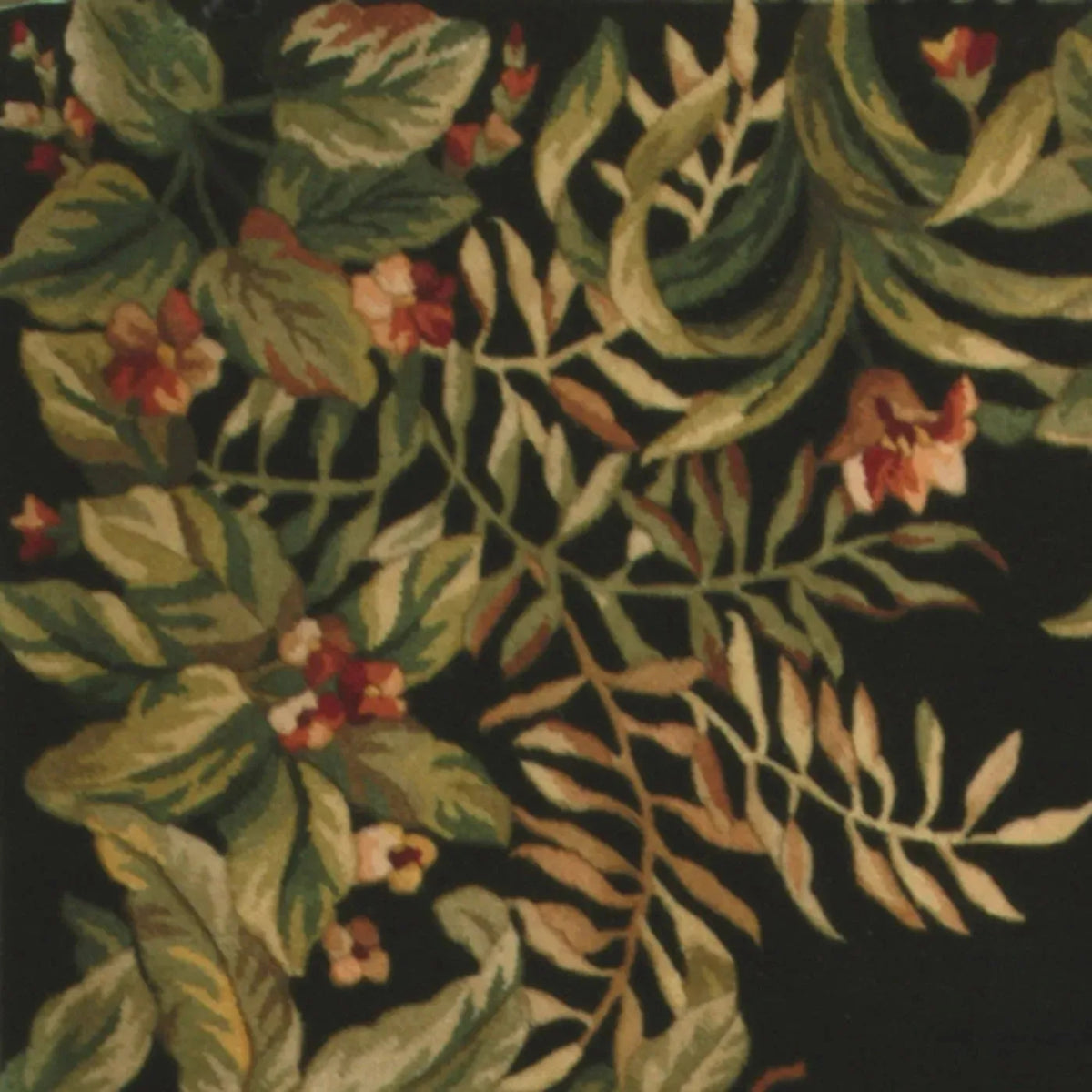 Emerald 9001 Tropical Border Black Rug