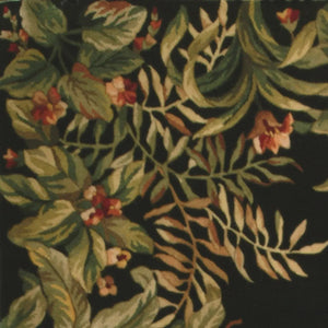Emerald 9001 Tropical Border Black Rug
