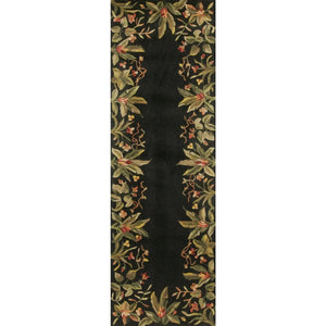 Emerald 9001 Tropical Border Black Rug