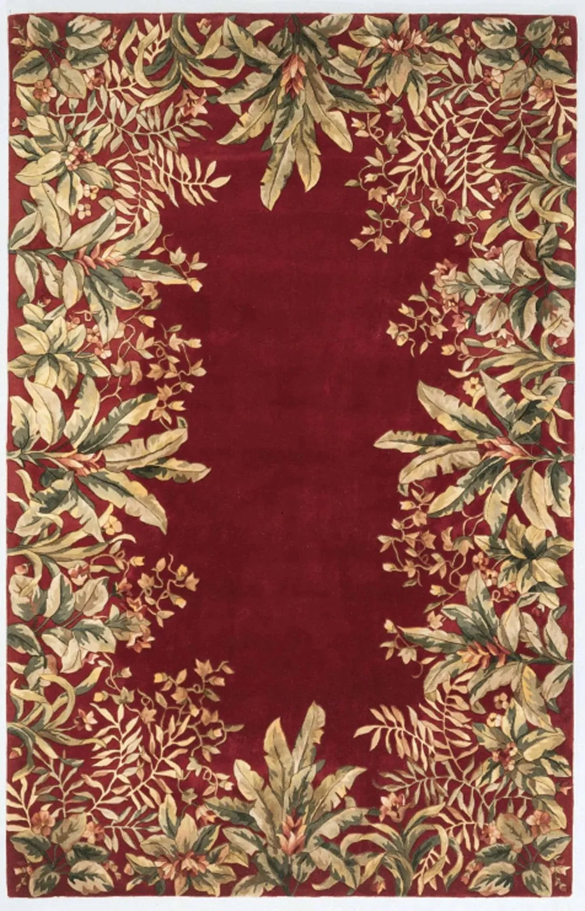 Emerald 9017 Tropical Border Ruby Rug