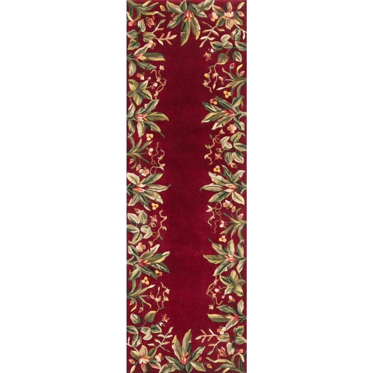 Emerald 9017 Tropical Border Ruby Rug