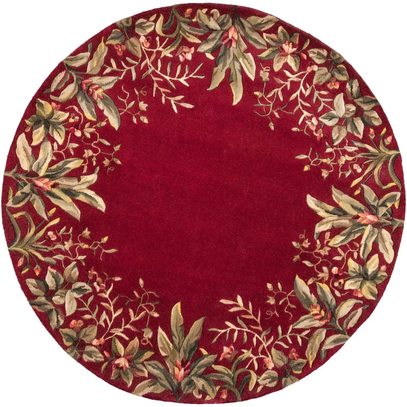 Emerald 9017 Tropical Border Ruby Rug