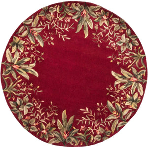 Emerald 9017 Tropical Border Ruby Rug
