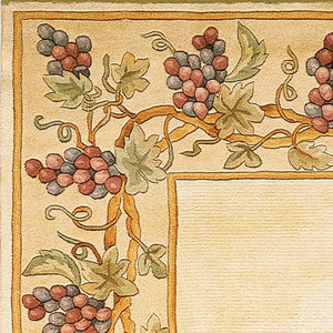Emerald 9058 Grapes Border Ivory Rug