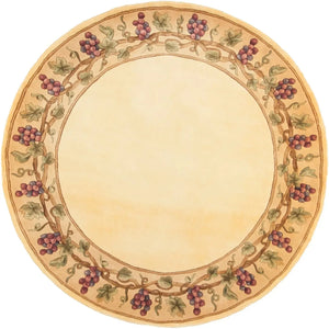 Emerald 9058 Grapes Border Ivory Rug