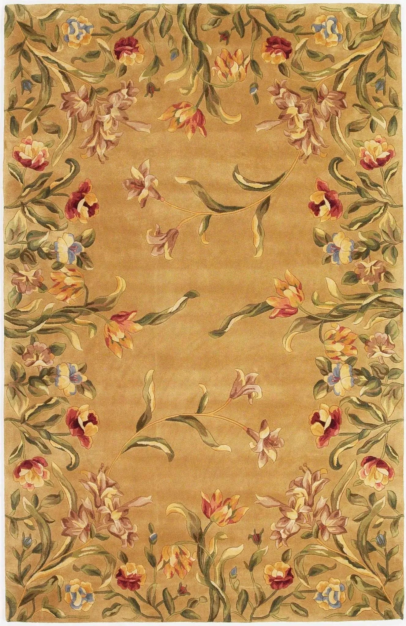 Emerald 9080 Tulip Garden Gold Rug