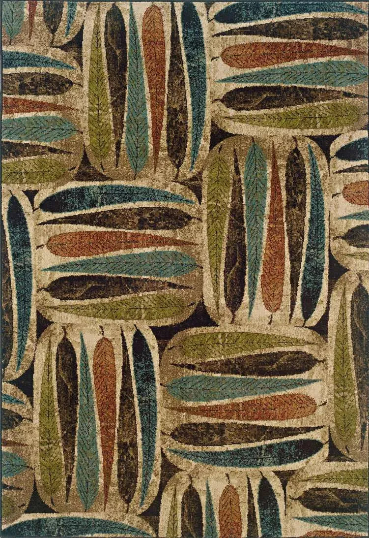 Emerson 2031A Ivory/ Brown Rug