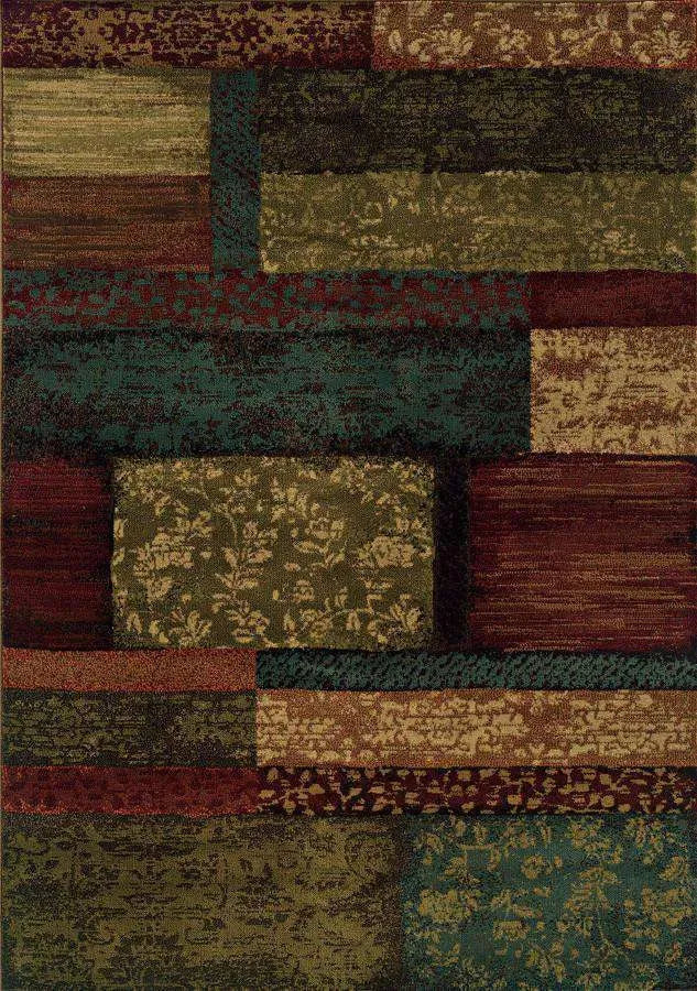 Emerson 2480C Brown/ Teal Rug