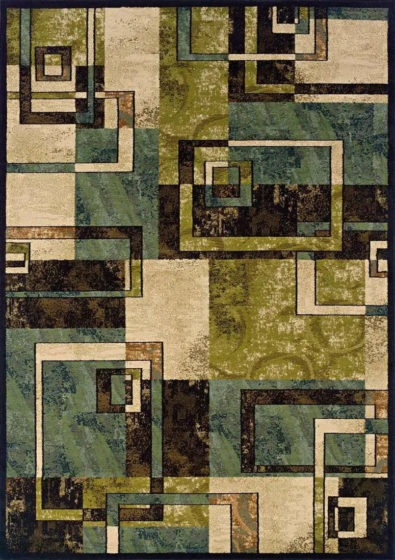 Emerson 2817A Beige/ Blue Rug