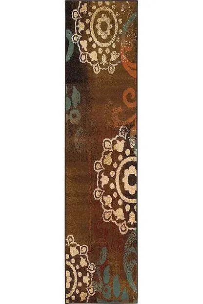 Emerson 2822A Brown/ Blue Rug