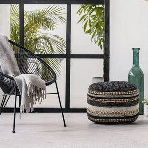 Enigma 34043BLK Black Pouf