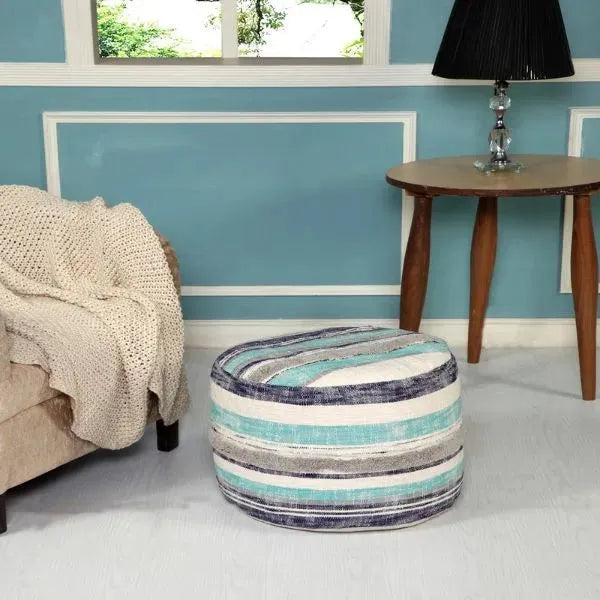 Enigma 99719BLU Blue Pouf