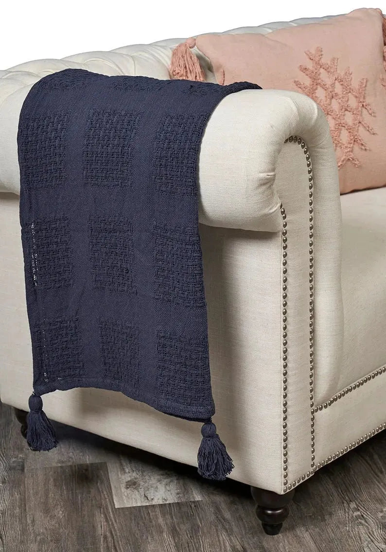 Entrancing Indigo LR80163 Throw Blanket