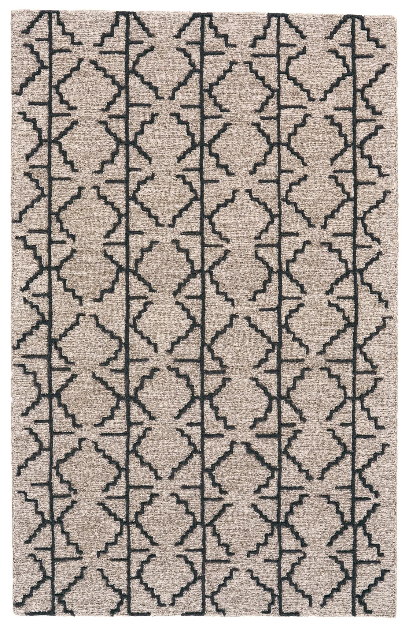 Enzo 8732F Taupe/Black Rug