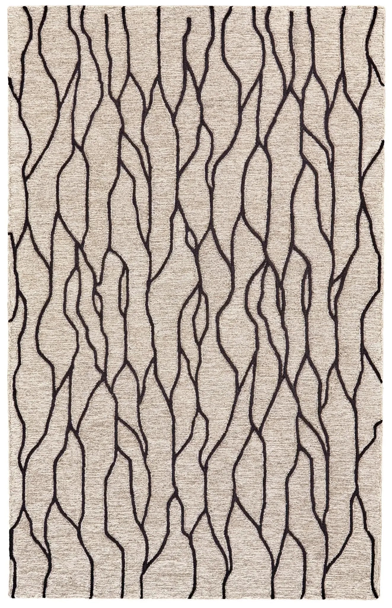 Enzo 8734F Taupe/Black Rug