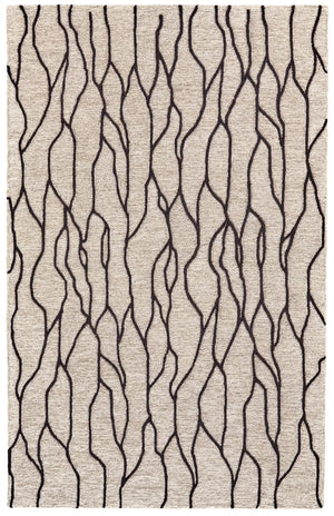Enzo 8734F Taupe/Black Rug