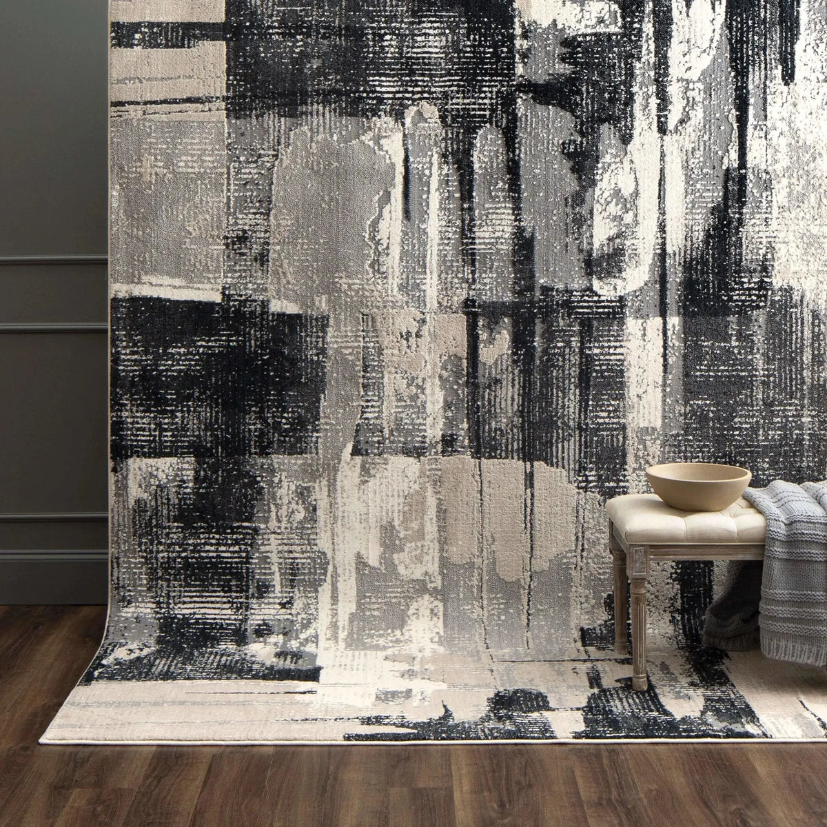 Epiphany 92210 90166 Brush Strokes Soot Rug