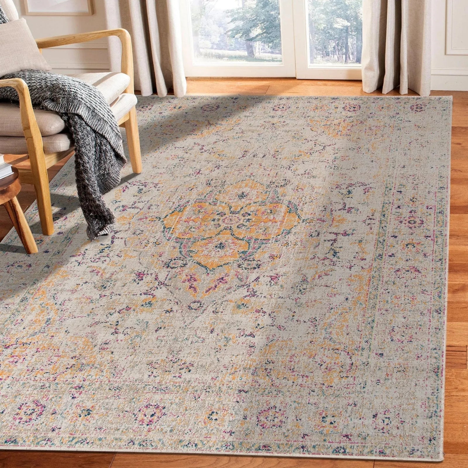 Eternal ETE-2 Ivory/Yellow Rug