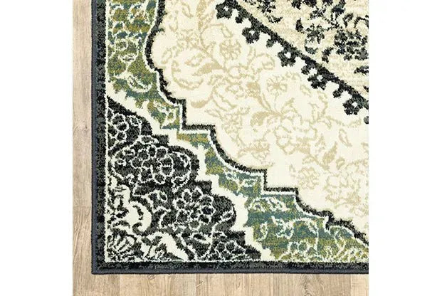 Evandale 9850B Ivory/Navy Rug