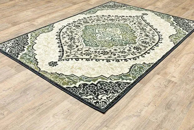 Evandale 9850B Ivory/Navy Rug