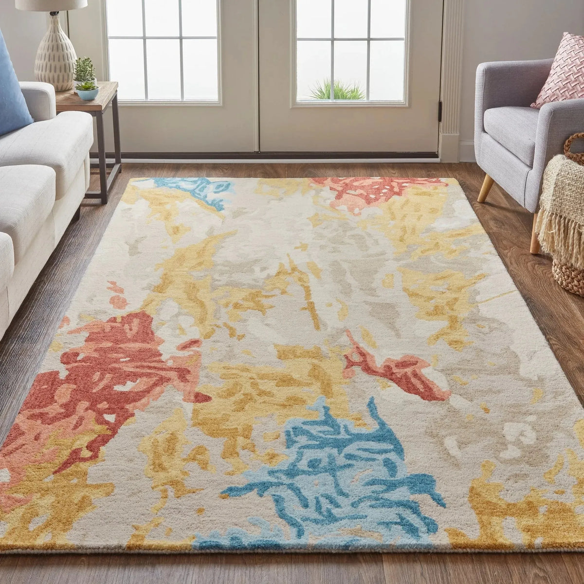 Everley EVE8646F Ivory/Yellow Rug