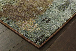 Evolution 8011B Blue/ Brown Rug