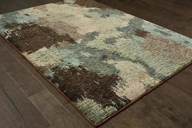 Evolution 8011B Blue/ Brown Rug