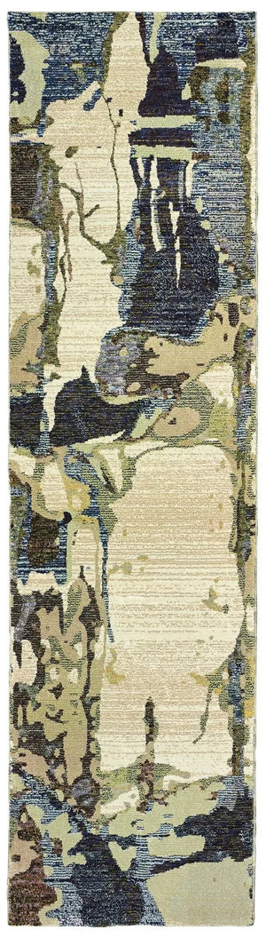 Evolution 8027A Blue/ Grey Rug