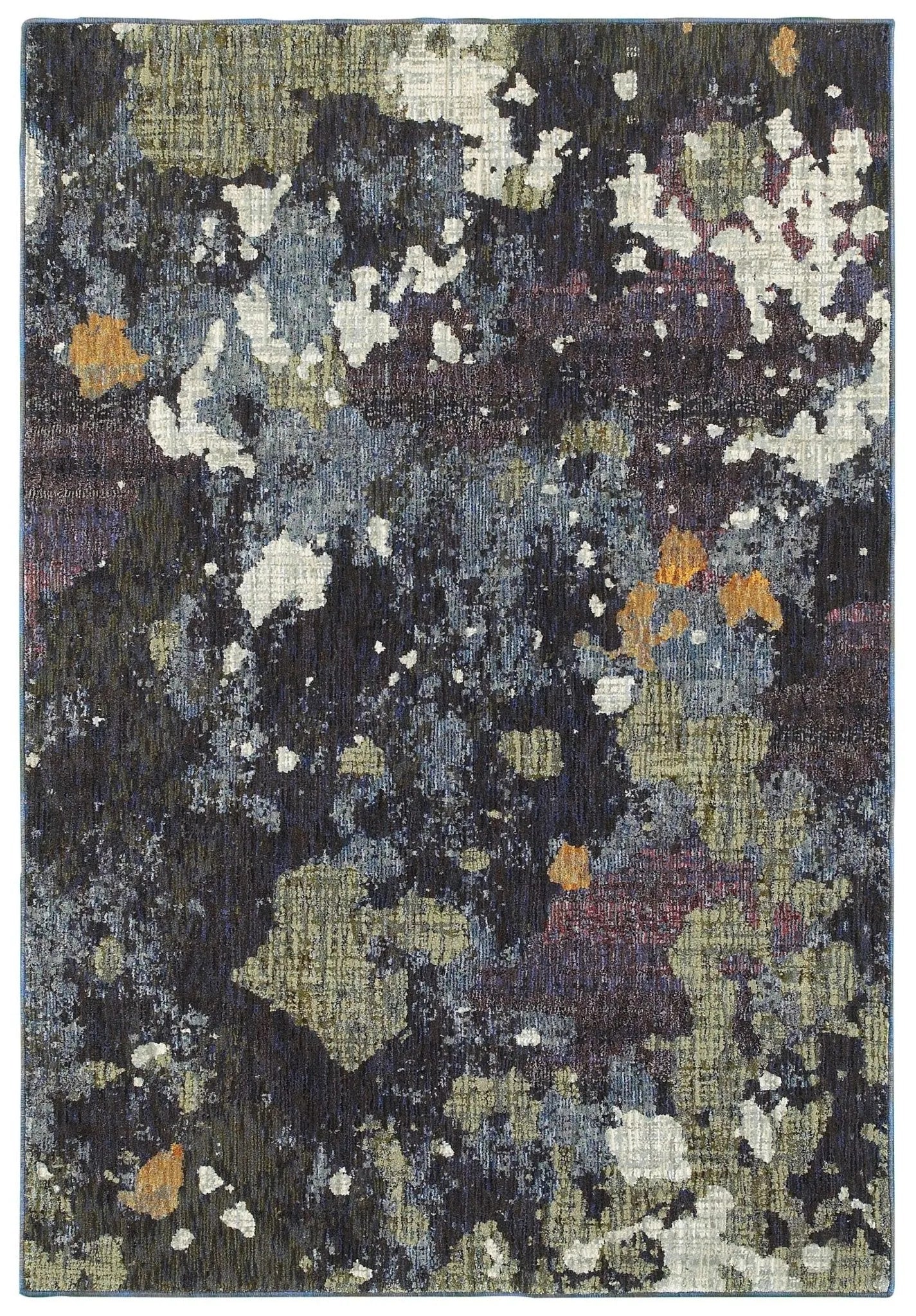 Evolution 8029A Navy/ Green Rug