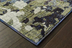 Evolution 8029A Navy/ Green Rug