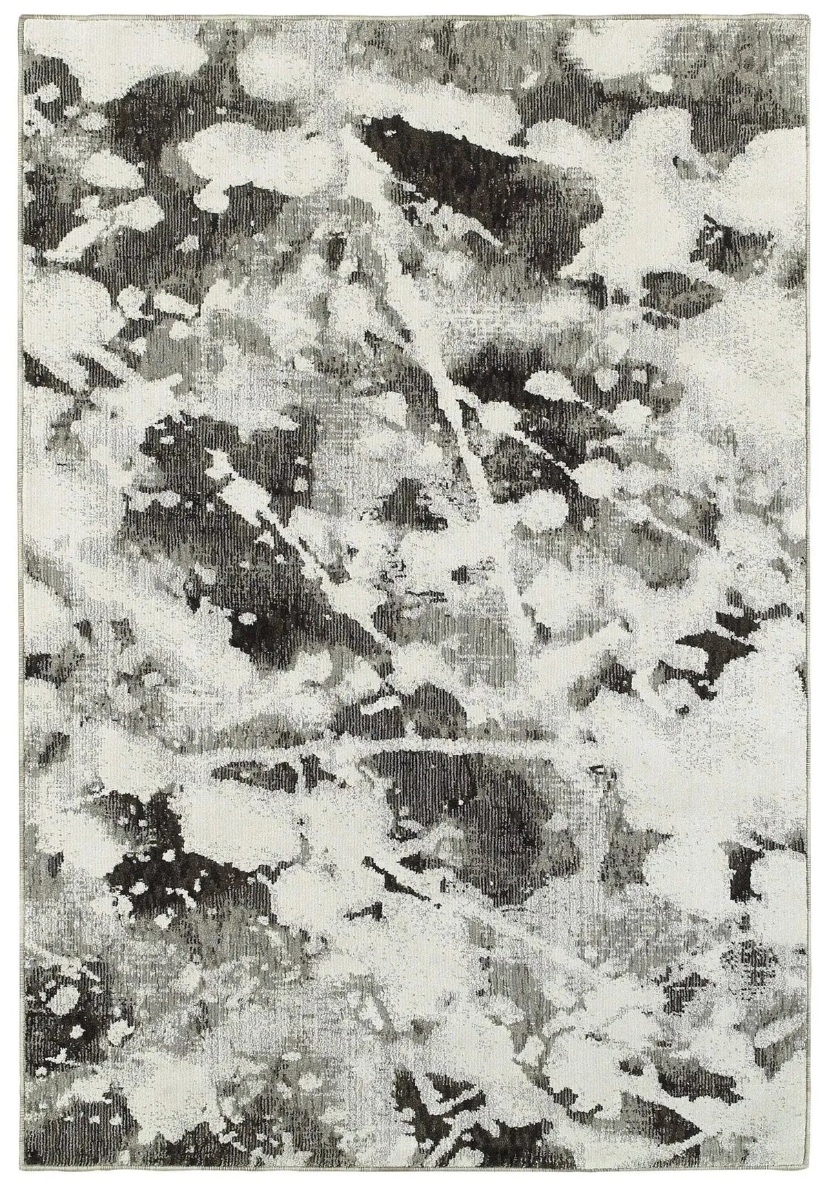 Evolution 8035B Charcoal/ White Rug