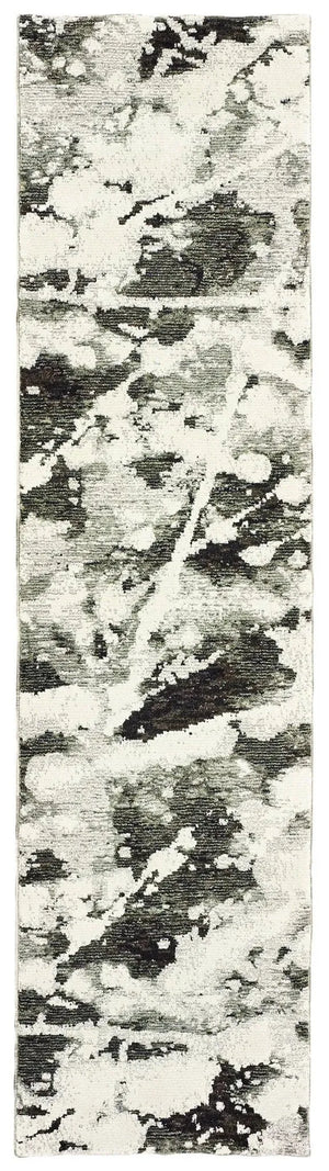 Evolution 8035B Charcoal/ White Rug