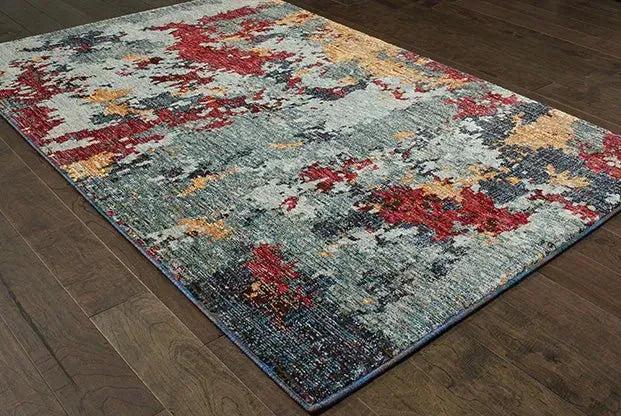 Evolution 8036C Blue/ Red Rug