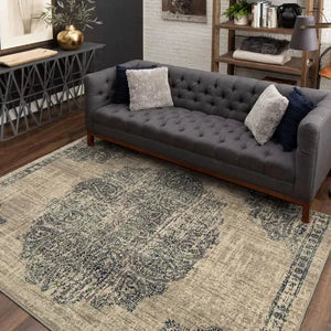 Expressions Dharma Medallion Indigo by Scott Living 91672 50102 Rug