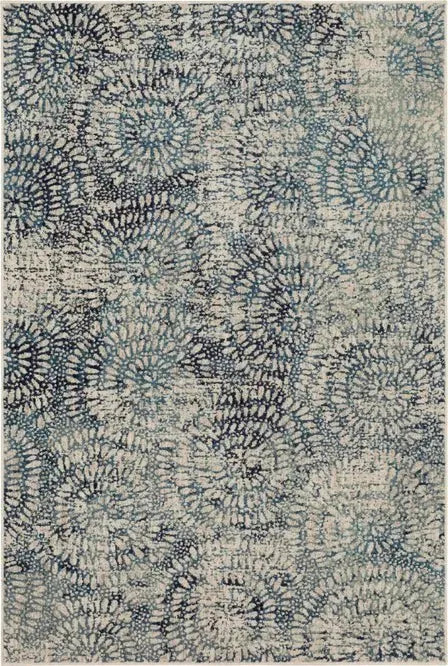 Expressions Imprinted Blooms Aqua by Scott Living 91671 60110 Rug