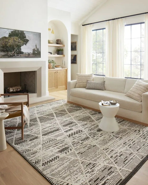 Fabian FAB-03 Charcoal/Ivory Rug