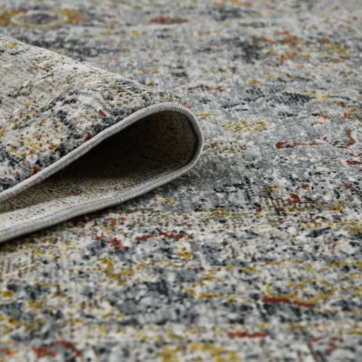 Fairmont FAI-1 Charcoal/Yellow Rug