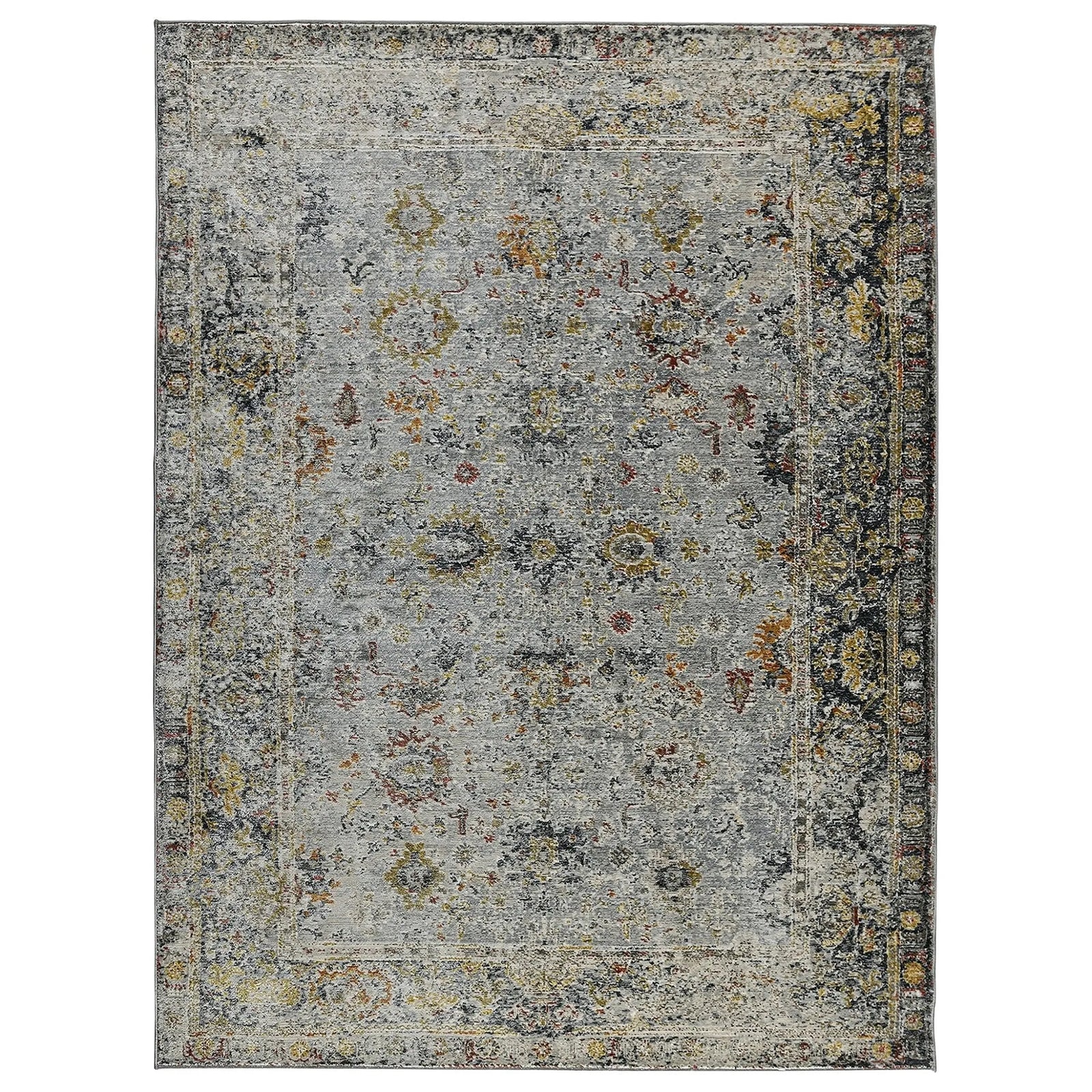 Fairmont FAI-1 Charcoal/Yellow Rug